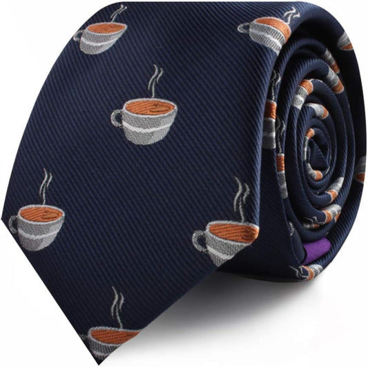 Food & Drink Ties | Speciality Ties for Men | Woven Skinny Neckties | Present for Work Colleague