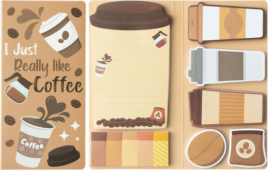 Sticky Notes Set - I Just Really like Coffee Self-Stick Notes Pad, 550 Sheets Writing Memo Pages 