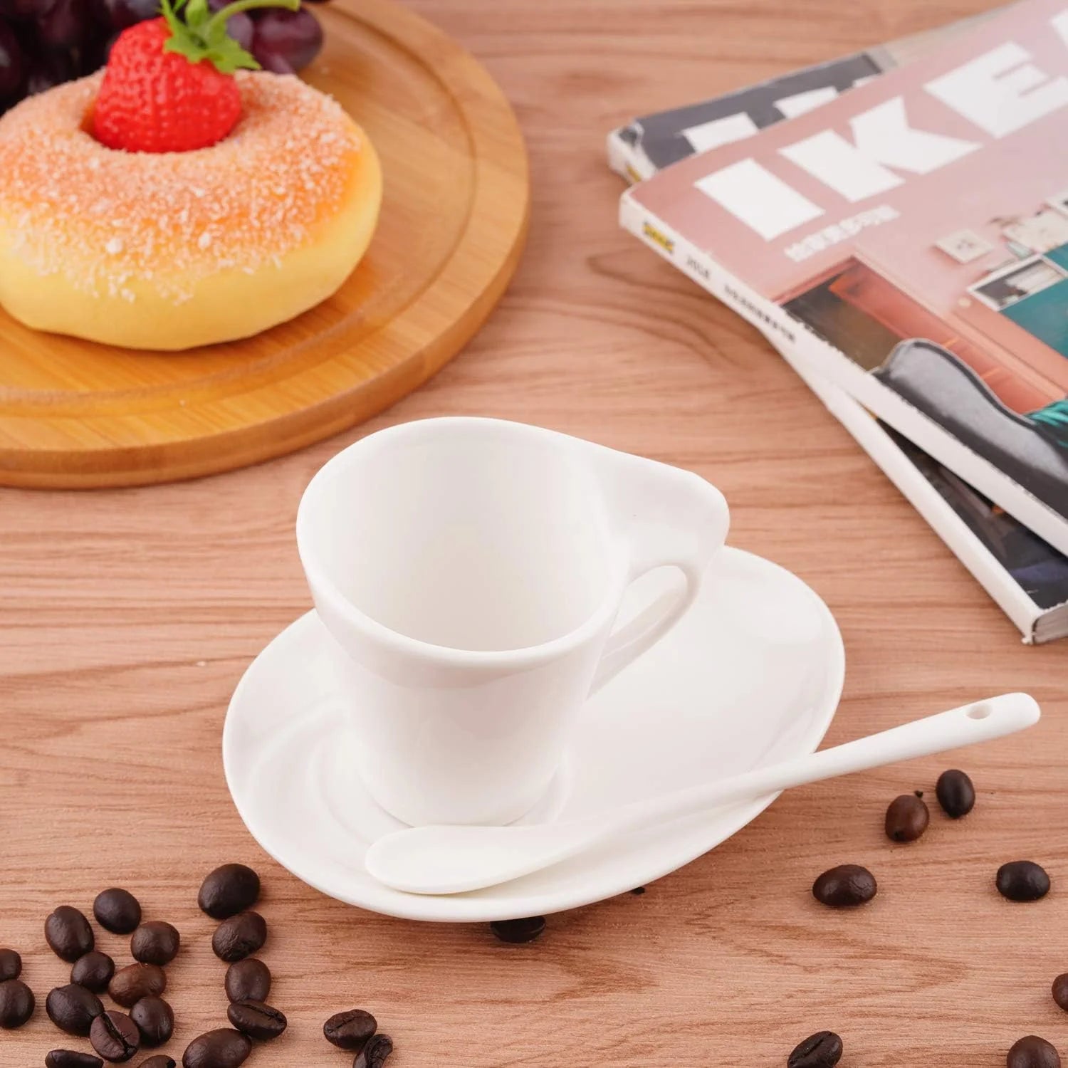 Espresso Coffee Cup Set Ceramic Coffee Tea Cup Set 2.5Oz Turkish Coffee Cup for Home Office