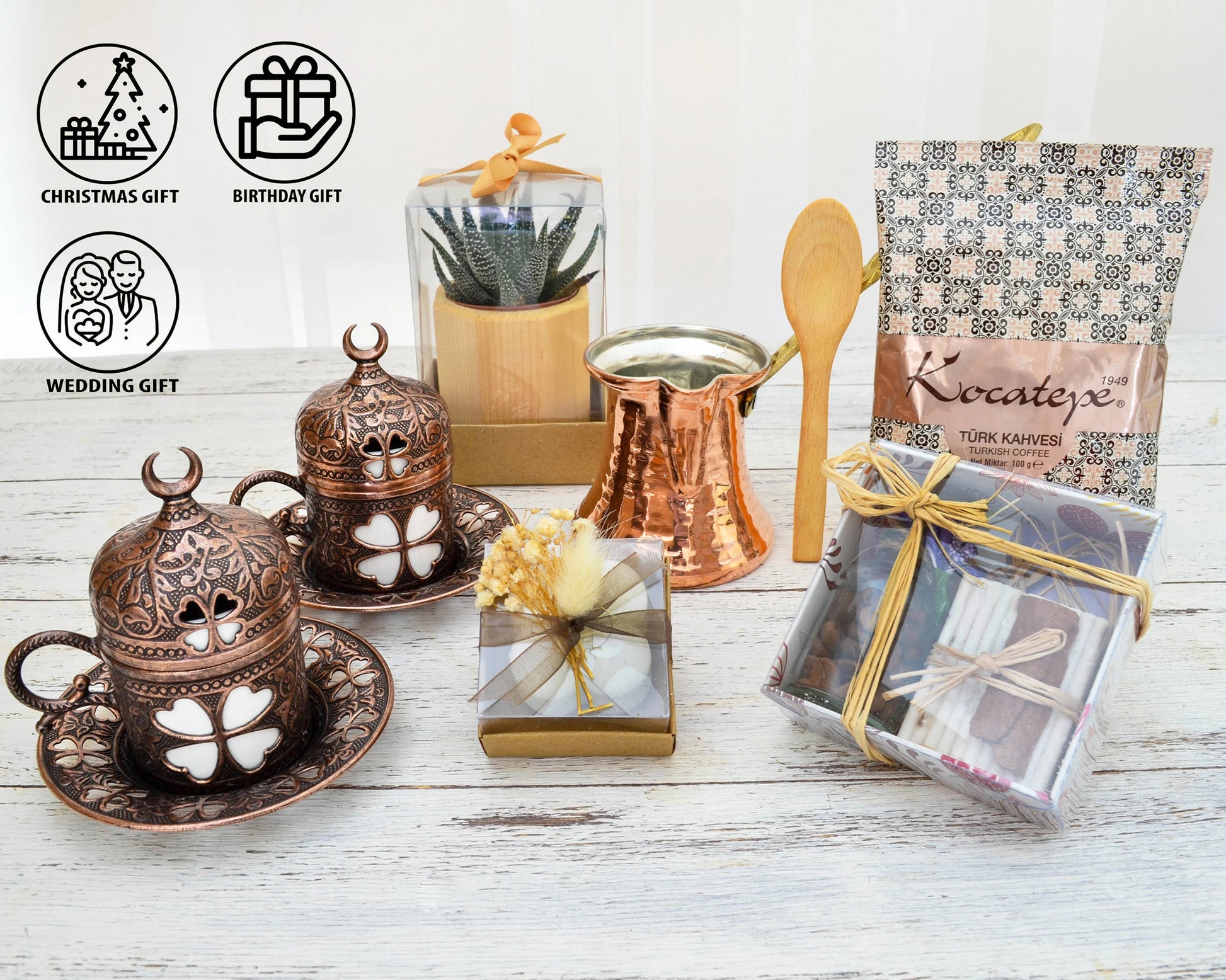 Turkish Coffee Set, Coffee Lover'S Gift Box, Coffee Gifts for Coffee Lovers in Your Life, Coffee Cup Pot Set, Christmas Gift Box.