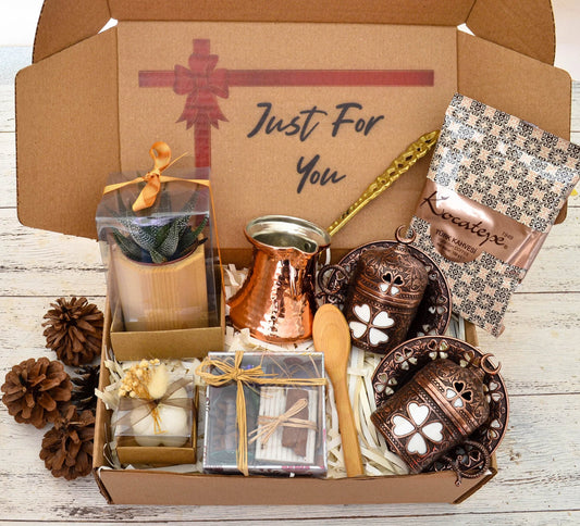 Turkish Coffee Set, Coffee Lover'S Gift Box, Coffee Gifts for Coffee Lovers in Your Life, Coffee Cup Pot Set, Christmas Gift Box.